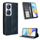 For Honor Play 50 Plus Magnetic Buckle Retro Texture Leather Phone Case(Blue) - 1