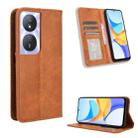 For Honor Play 50 Plus Magnetic Buckle Retro Texture Leather Phone Case(Brown) - 1