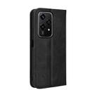 For Honor 200 Lite Global Magnetic Buckle Retro Texture Leather Phone Case(Black) - 3