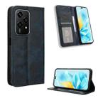 For Honor 200 Lite Global Magnetic Buckle Retro Texture Leather Phone Case(Blue) - 1