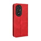 For Honor 200 Pro 5G Magnetic Buckle Retro Texture Leather Phone Case(Red) - 3