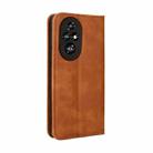 For Honor 200 Pro 5G Magnetic Buckle Retro Texture Leather Phone Case(Brown) - 3