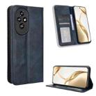 For Honor 200 5G Magnetic Buckle Retro Texture Leather Phone Case(Blue) - 1