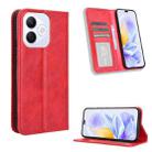 For Honor X60i 5G Magnetic Buckle Retro Texture Leather Phone Case(Red) - 1