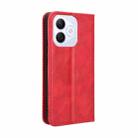 For Honor X60i 5G Magnetic Buckle Retro Texture Leather Phone Case(Red) - 3