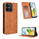 For Honor Play 60 Plus Magnetic Buckle Retro Texture Leather Phone Case(Brown) - 1