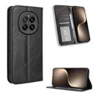 For Honor Magic7 Magnetic Buckle Retro Texture Leather Phone Case(Black) - 1