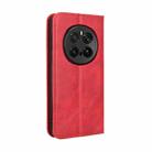 For Honor Magic7 Pro Magnetic Buckle Retro Texture Leather Phone Case(Red) - 3