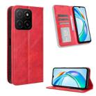 For Honor X5b 4G Magnetic Buckle Retro Texture Leather Phone Case(Red) - 1