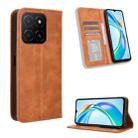 For Honor X5b 4G Magnetic Buckle Retro Texture Leather Phone Case(Brown) - 1