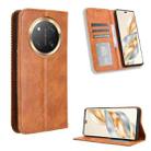 For Honor X60 Pro 5G / X9C 5G Magnetic Buckle Retro Texture Leather Phone Case(Brown) - 1