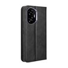 For Honor 300 5G Magnetic Buckle Retro Texture Leather Phone Case(Black) - 3