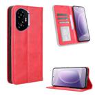 For Honor 300 5G Magnetic Buckle Retro Texture Leather Phone Case(Red) - 1