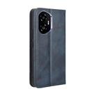 For Honor 300 5G Magnetic Buckle Retro Texture Leather Phone Case(Blue) - 3