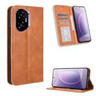 For Honor 300 5G Magnetic Buckle Retro Texture Leather Phone Case(Brown) - 1