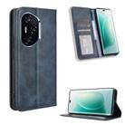 For Honor 300 Pro 5G / 300 Ultra 5G Magnetic Buckle Retro Texture Leather Phone Case(Blue) - 1