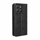 For Honor X8c 4G Magnetic Buckle Retro Texture Leather Phone Case(Black) - 3