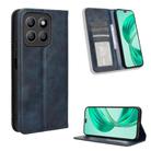 For Honor X8c 4G Magnetic Buckle Retro Texture Leather Phone Case(Blue) - 1