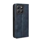 For Honor X8c 4G Magnetic Buckle Retro Texture Leather Phone Case(Blue) - 3