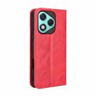 For Honor 400 Lite Magnetic Buckle Retro Texture Leather Phone Case(Red) - 3