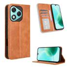 For Honor 400 Lite Magnetic Buckle Retro Texture Leather Phone Case(Brown) - 1