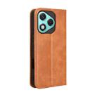 For Honor 400 Lite Magnetic Buckle Retro Texture Leather Phone Case(Brown) - 3