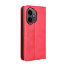 For Honor 400 Magnetic Buckle Retro Texture Leather Phone Case(Red) - 3