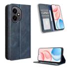 For Honor 400 Magnetic Buckle Retro Texture Leather Phone Case(Blue) - 1
