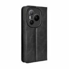 For Honor Power 5G Magnetic Buckle Retro Texture Leather Phone Case(Black) - 3