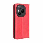 For Honor Power 5G Magnetic Buckle Retro Texture Leather Phone Case(Red) - 3
