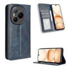 For Honor Power 5G Magnetic Buckle Retro Texture Leather Phone Case(Blue) - 1