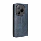 For Honor Power 5G Magnetic Buckle Retro Texture Leather Phone Case(Blue) - 3