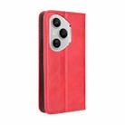 For Honor 400 Pro Global 160.8mm Magnetic Buckle Retro Texture Leather Phone Case(Red) - 3