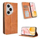 For Honor 400 Pro Global 160.8mm Magnetic Buckle Retro Texture Leather Phone Case(Brown) - 1