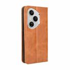 For Honor 400 Pro Global 160.8mm Magnetic Buckle Retro Texture Leather Phone Case(Brown) - 3