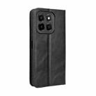 For Honor X6c 4G Magnetic Buckle Retro Texture Leather Phone Case(Black) - 3