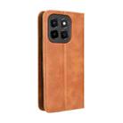 For Honor X6c 4G Magnetic Buckle Retro Texture Leather Phone Case(Brown) - 3