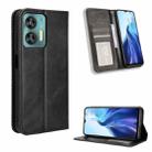 For Oukitel C35 / C36 Magnetic Buckle Retro Texture Leather Phone Case(Black) - 1