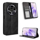 For Oukitel C37 Magnetic Buckle Retro Texture Leather Phone Case(Black) - 1