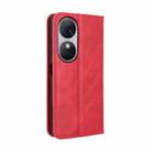 For Oukitel C38 Magnetic Buckle Retro Texture Leather Phone Case(Red) - 3