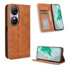 For Oukitel C38 Magnetic Buckle Retro Texture Leather Phone Case(Brown) - 1