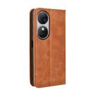 For Oukitel C38 Magnetic Buckle Retro Texture Leather Phone Case(Brown) - 3