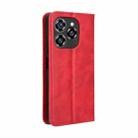 For Oukitel C50 Magnetic Buckle Retro Texture Leather Phone Case(Red) - 3