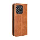 For Oukitel C50 Magnetic Buckle Retro Texture Leather Phone Case(Brown) - 3