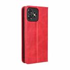 For Oukitel C53 Magnetic Buckle Retro Texture Leather Phone Case(Red) - 3