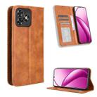 For Oukitel C53 Magnetic Buckle Retro Texture Leather Phone Case(Brown) - 1