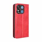 For Oukitel C57S Magnetic Buckle Retro Texture Leather Phone Case(Red) - 3