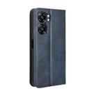 For Oukitel C58 / C58 Pro Magnetic Buckle Retro Texture Leather Phone Case(Blue) - 3