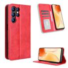 For Oukitel C1 / C1 Pro Magnetic Buckle Retro Texture Leather Phone Case(Red) - 1