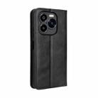 For Oukitel C65 / C65 Pro Magnetic Buckle Retro Texture Leather Phone Case(Black) - 3